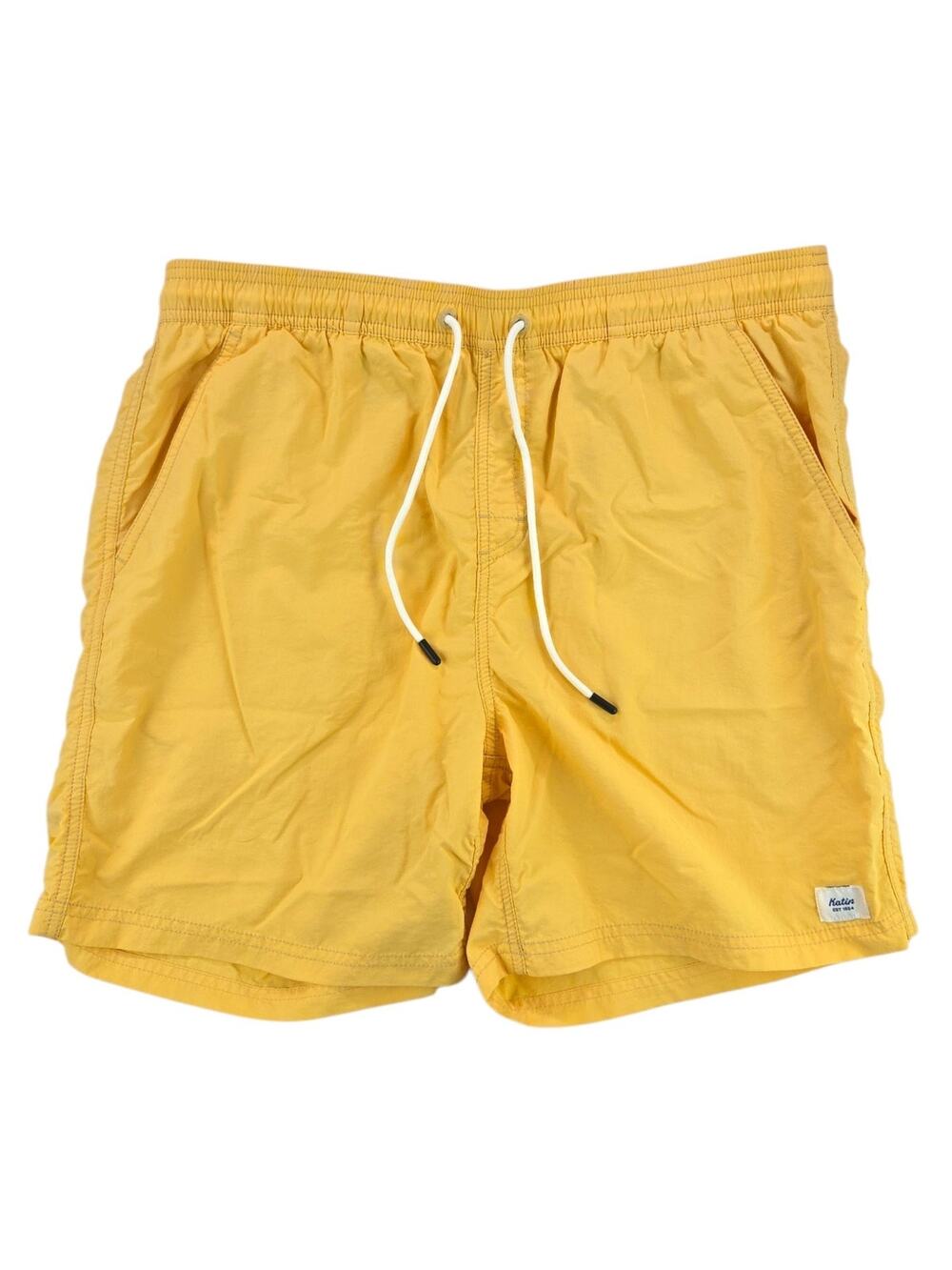 Katin | Yellow 6" Poolside Volley Shorts | Size Large